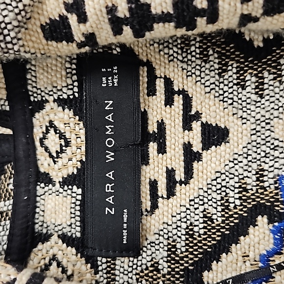 Zara Multicolor Patterned Fringe Jacket - Picture 4 of 4